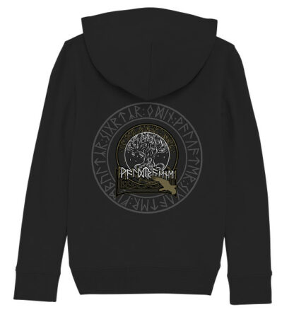 Waldtraene - Ulfhednar Kinder Bio Kapuzenpullover – Bild 2