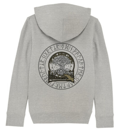 Waldtraene - Ulfhednar Kinder Bio Kapuzenpullover – Bild 6