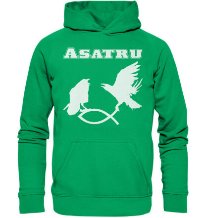Asatru - Hugin und Munin fangen Christenfisch - Kinder Kapuzenpullover – Bild 4