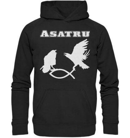 Asatru - Hugin und Munin fangen Christenfisch - Kinder Kapuzenpullover – Bild 7