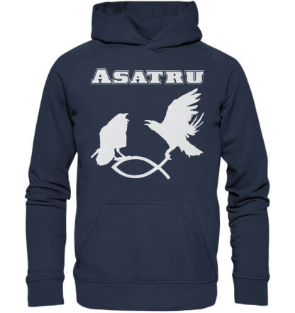 Asatru - Hugin und Munin fangen Christenfisch - Kinder Kapuzenpullover – Bild 3