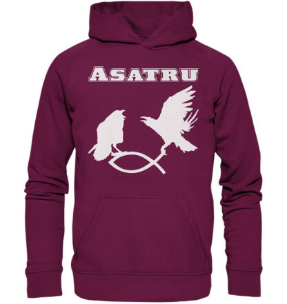 Asatru - Hugin und Munin fangen Christenfisch - Kinder Kapuzenpullover – Bild 2