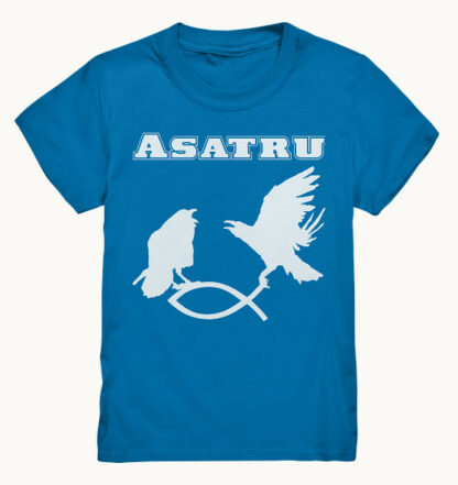 Asatru - Hugin und Munin fangen Christenfisch - Kinder T-Shirt – Bild 9