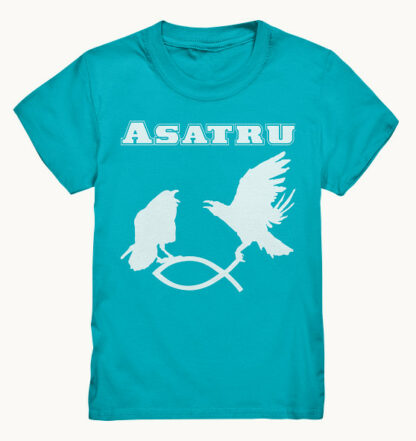 Asatru - Hugin und Munin fangen Christenfisch - Kinder T-Shirt – Bild 12