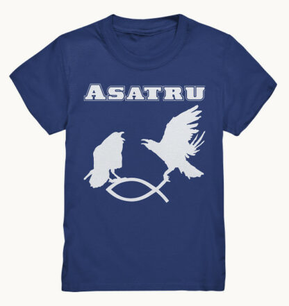 Asatru - Hugin und Munin fangen Christenfisch - Kinder T-Shirt – Bild 3