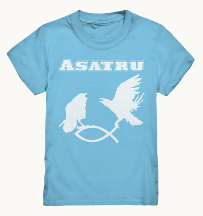 Asatru - Hugin und Munin fangen Christenfisch - Kinder T-Shirt – Bild 10