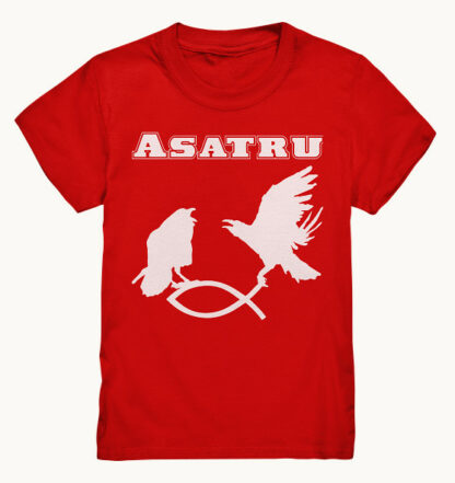 Asatru - Hugin und Munin fangen Christenfisch - Kinder T-Shirt – Bild 8