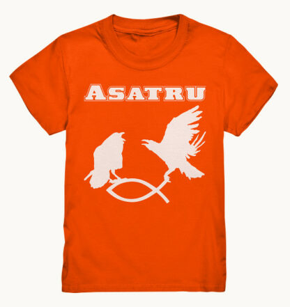Asatru - Hugin und Munin fangen Christenfisch - Kinder T-Shirt – Bild 6