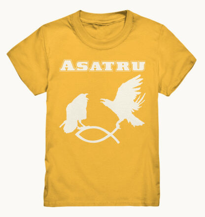 Asatru - Hugin und Munin fangen Christenfisch - Kinder T-Shirt – Bild 2