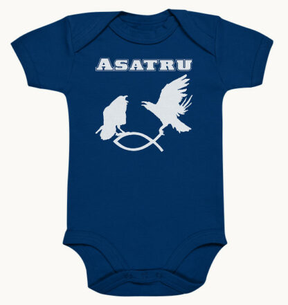 Asatru - Hugin und Munin fangen Christenfisch - Organic Baby Body – Bild 7