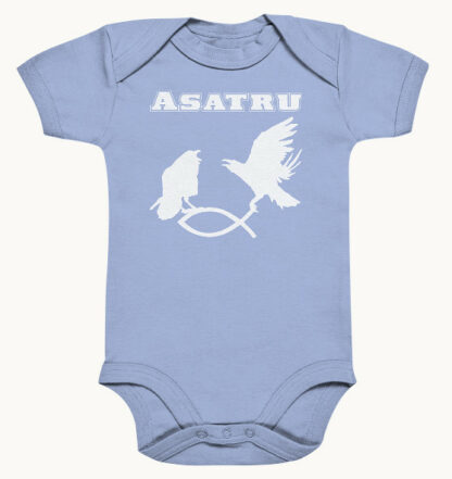 Asatru - Hugin und Munin fangen Christenfisch - Organic Baby Body – Bild 4