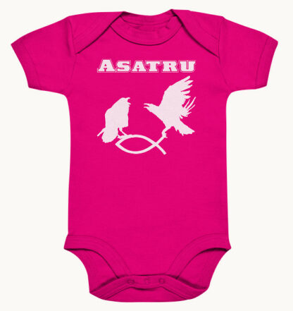 Asatru - Hugin und Munin fangen Christenfisch - Organic Baby Body – Bild 5