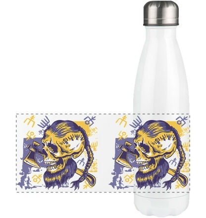 Viking Skull - Panorama Thermoflasche 500ml
